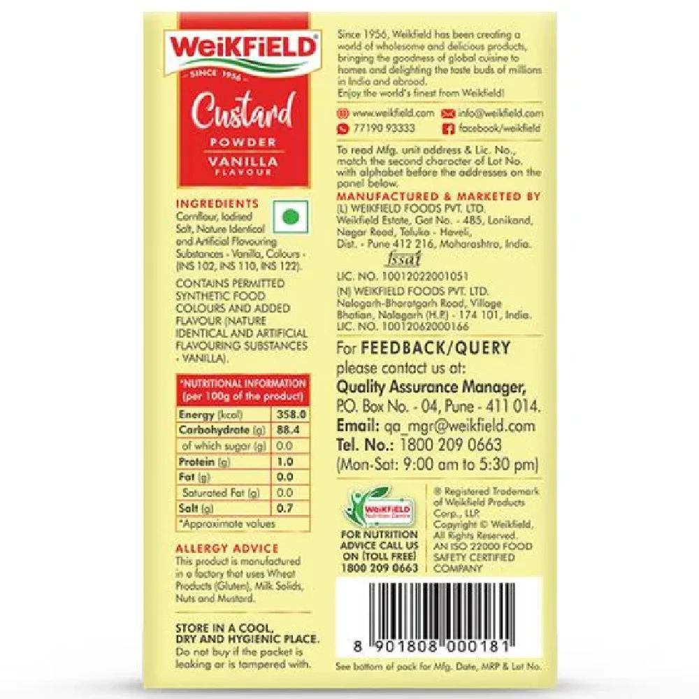 Weikfield Custard Powder Vanilla, 500 g Carton-2.webp